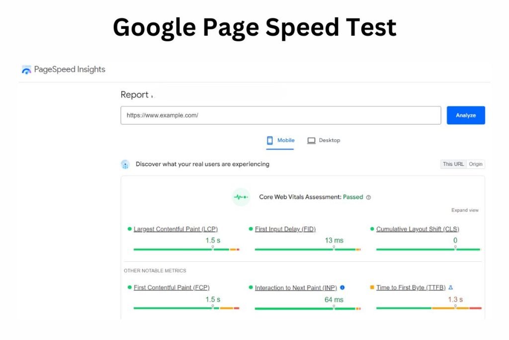 Google Page Speed Test